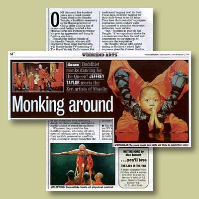 Shaolin Monks Express News Article